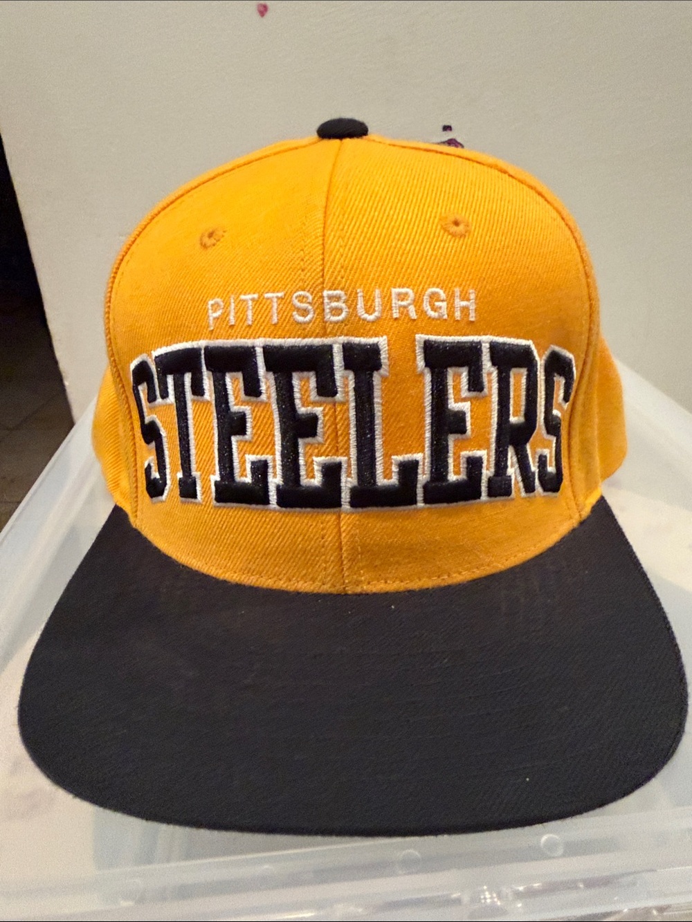 Mitchell & Ness Yellow and Black Snapback Cap